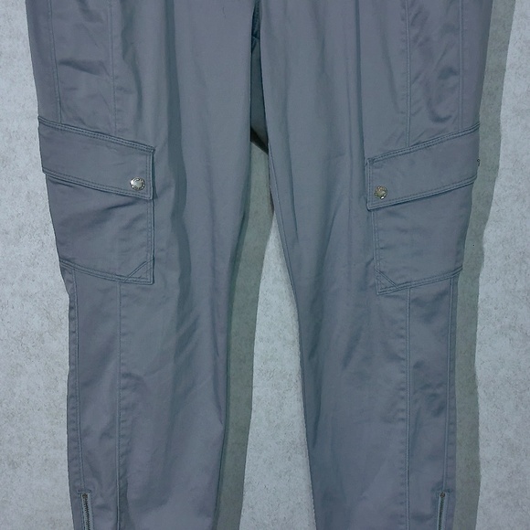 NWT White House Black Market Skinny Ankle Cargo’s, In Chrome, Zip Ankle Size10 - Picture 3 of 11